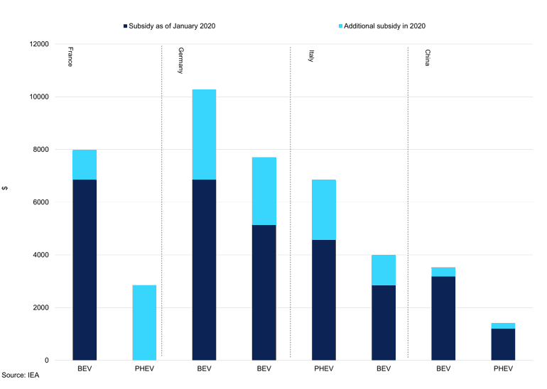 National Subsidies For Ev Purchases Between European Countries And China